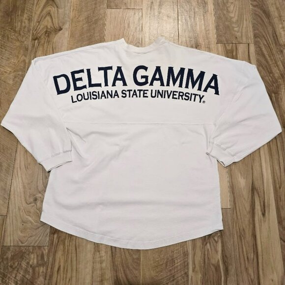Delta Gamma LSU Sorority Shirt L Womens Louisiana State University Spirit Jersey - Picture 3 of 12